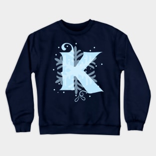 Winter Letter K Crewneck Sweatshirt